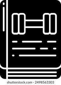 Book solid glyph vector illustration
