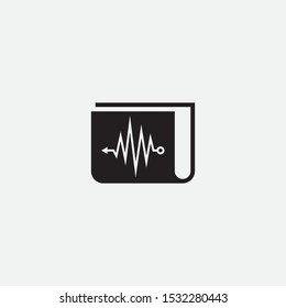 book sound logo template vector