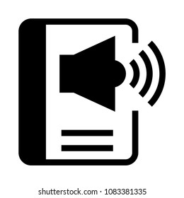 book sound vector glyphs icon