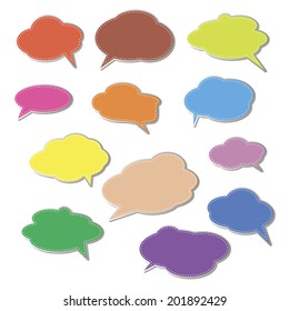 book speech bubble symbol set