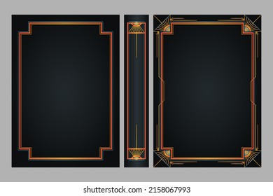 Book spine design. Study books cover. Vector illustration.