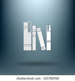 Book Spine, Spines Of Books. Icon Symbol Of A Science And Literature