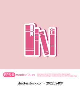 book spine, spines of books. icon symbol of a science and literature