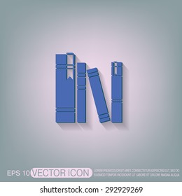 book spine, spines of books. icon symbol of a science and literature