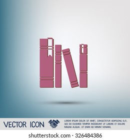 Book Spine, Spines Of Books. Icon Symbol Of A Science And Literature