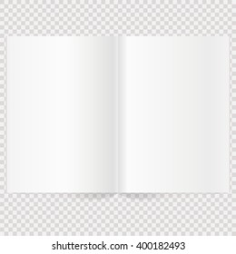 Book Spread With Blank White Pages