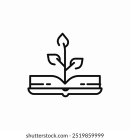 book sprout education icon sign vector