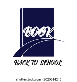 book squares and back to school letters with white background