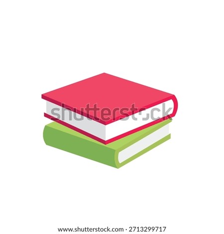 book stack of books back to school study literature studying emoji symbol sign icon vector illustration isolated flat