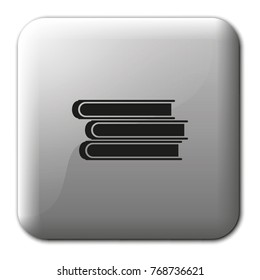 Book stack flat vector icon.