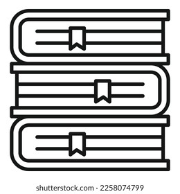Book stack icon outline vector. Sustainable development. Earth industry