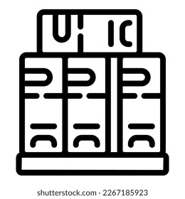 Book stack icon outline vector. Club learn. Modern smart