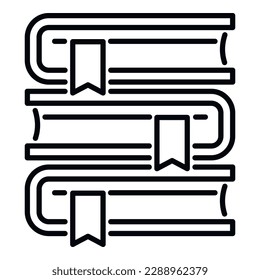 Book stack icon outline vector. Campus education. City group