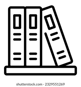 Book stack icon outline vector. Homework help. Parent study