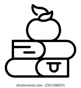 Book stack icon outline vector. Study education. Building social