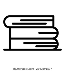 Book stack icon outline vector. Library pile. School textbook