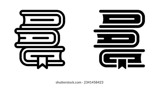 Icono de pila de libros. inicio de sesión para concepto móvil y diseño web. ilustración vectorial