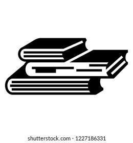 Book stack icon. Simple illustration of book stack vector icon for web design isolated on white background