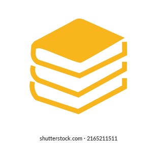 diseño de símbolo o icono de pila de libros