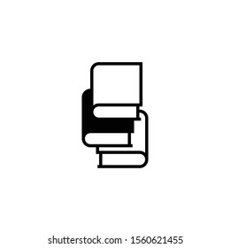 Book stack icon in trendy flat style isolated on white background. Symbol for your web site design, logo, app, UI. Vector illustration, EPS