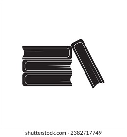 BOOK STACK ICON VECTOR ILLUSTRATION SYMBOL DESIGN