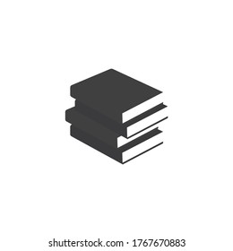 Book-Stack-Symbol, Vektorgrafik auf weißem Hintergrund