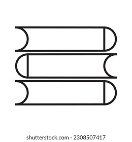 book stack icon vector template illustration logo design