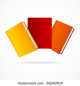 Book Stack Isolated on White Background. Vector illustration
