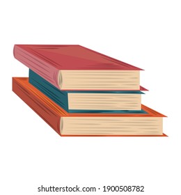 literatura de pila de libros aprender ilustración académica y educativa vectorial
