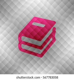Book Stack premium red grid gradient logo / icon design
