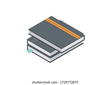 Book stack. Simple flat illustration.