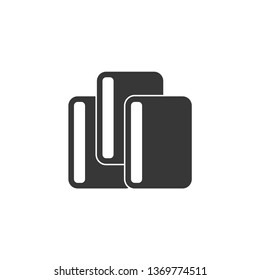 book stack simple geometric decoration vector