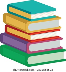 Book Stack Vector art Illustration