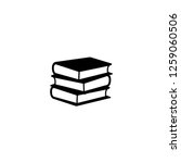 book stack vector, black icon