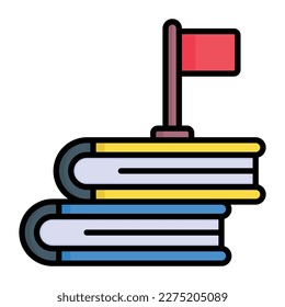 Diseño vectorial de pila de libros, estilo moderno y moderno