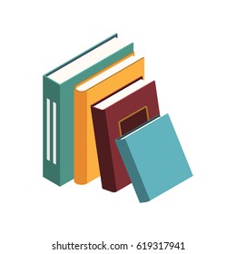 Book stand icon In Isometric Style Isolated On White Background. Created For Mobile, Web, Decor, Print Products, Application