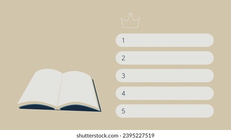 Book and standings from 1st to 5th place.