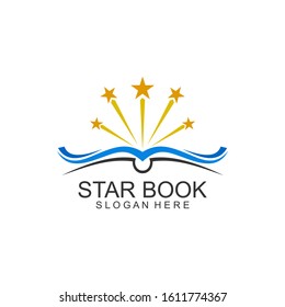 Book With Star Logo Design