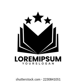 vector de diseño de logotipo de estrella del libro 