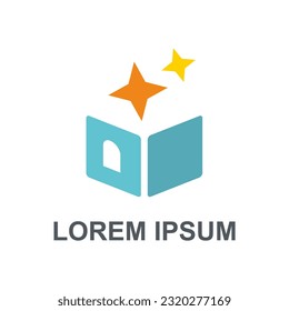 Book star logo vector image
