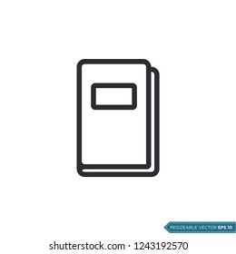 Book, Stationery Education Icon Vector Template Illustration Design