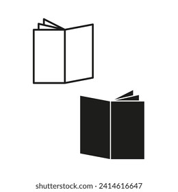 Book, stationery education icon. Vector illustration. EPS 10.
