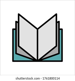 book - stationery icon vector design template