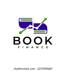 Book statistics finance logo vector icon illustration