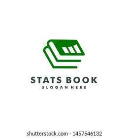 book stats logo icon design - vector