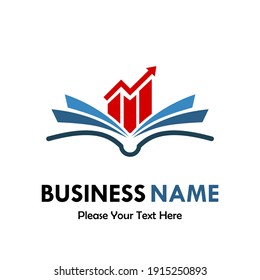 Book stats logo template illustration