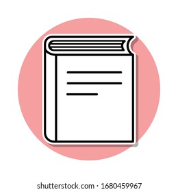book sticker icon. Simple thin line, outline vector of Books and magazines icons for ui and ux, website or mobile application