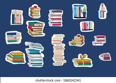 Etiqueta del libro para el planificador, para el diario de las perlas. Ilustración dibujada por mano
