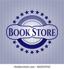 Fondo del denim de la tienda de libros
