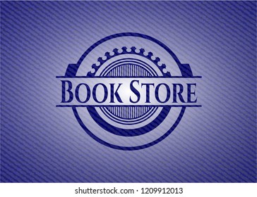 Book Store emblem with jean high quality background